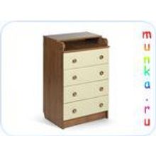 Комод Мебеком (60 4-ящика)  орех ваниль