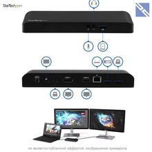 StarTech USB-C Dual-Monitor   4K Docking Station with Multi-Stream Transport & Power Delivery for Laptops MST30C2DPPD