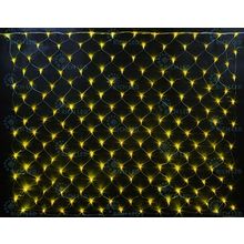 Rich LED RL-N2*3-T Y Уличная светодиодная гирлянда Сетка 2x3 м, желтый, 8 режимов, провод прозрачный