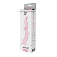 Розовый вибромассажер 2-WAY PLEASER - 21 см. Розовый