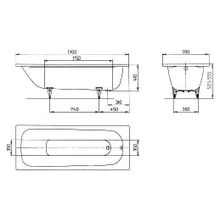 Ванна стальная Kaldewei SANIFORM PLUS Easy clean 170х70 3,5мм