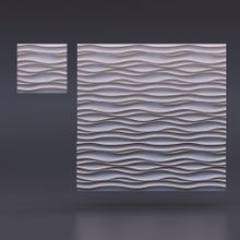 Стеновая гипсовая 3D панель – Волна Атлантика, 500х500mm