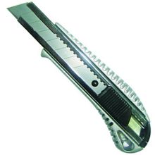 БИБЕР 50116 нож строительный усиленный 18мм   BIBER 50116 нож строительный металлический усиленный лезвие 18мм