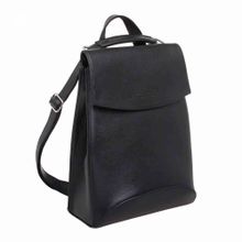 Lakestone Черная сумка-рюкзак из кожи Ashley Black