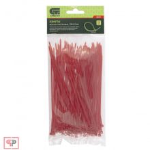 СИБРТЕХ Хомуты, 150 x 2,5 мм, пластиковые, красные, 100 шт Сибртех