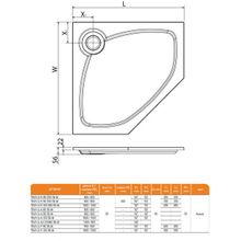 Душевой поддон Cezares Type P (100х100) искусственный мрамор