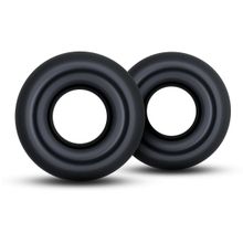 Blush Novelties Набор из 2 черных колец Stay Hard Donut Rings Oversized (черный)