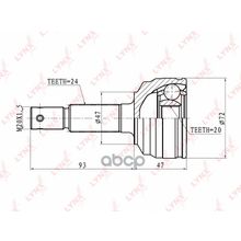 Шрус Наружный | Перед Прав Лев | LYNXauto арт. CO1820