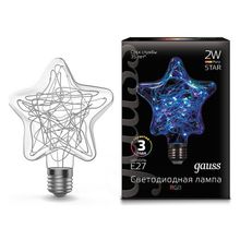 Gauss Лампа светодиодная Gauss Led Filament ST65 E27 2Вт K 160802008 ID - 430016