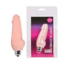 Телесный мини-вибратор Vibrator Mini - 9,5 см. (170466)