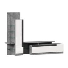 Алмаз. Любимый дом Кёльн Тумба под ТВ (Метрополитан Грей Белый)