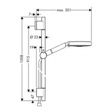 Душевой гарнитур Hansgrohe Raindance S150 AIR 3jet (27895000) (90 см)