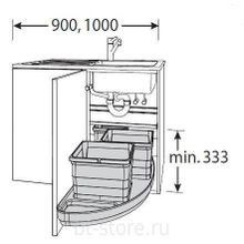 Выдвижная карусель Ninka Vector 1 2 круга в шкаф 900, правая (9600.10.20210)