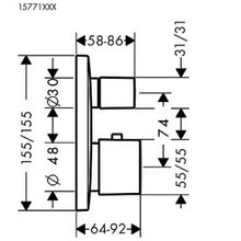 Термостат Hansgrohe PuraVida 15771000 для ванны с душем