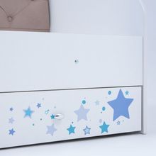 Кровать Звездочка 1600х800  Белый Кофе с молоком