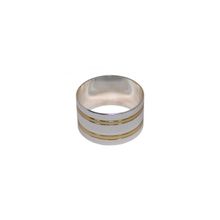 Кольцо для салфеток серебро с золотом[ds-с22]