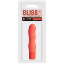 Оранжевый мини-вибратор Neon Bliss - 9 см. Оранжевый