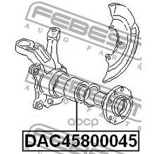 Подшипник Ступицы Колеса | Перед Прав Лев | Volkswagen Transporter Multivan T4 1990-2003 45*80*45 Мм Febest арт. DAC45800045
