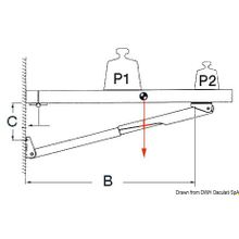 Osculati Arm for Rakego foldable arm 60 kg 20 30 mm, 48.202.00