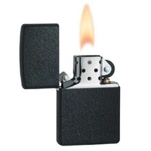 Зажигалка черная матовая Zippo с покрытием Black Crackle