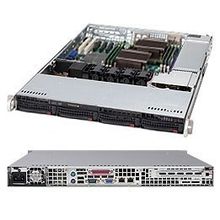 Корпус supermicro cse-815tq-563cb 1u 4x3.5"sas   sata+2x5" bays,563w, rail