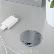 Розетка SFL Ring c USB нержавейка