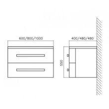 BelBagno Тумба с раковиной PROSPERO BB800DN2C BL