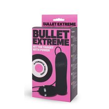 Seven Creations Чёрное виброяйцо с пультом BULLET EXTREME