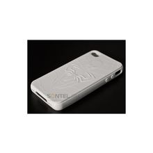 Силиконовая накладка для iPhone 4 4S вид №15 white