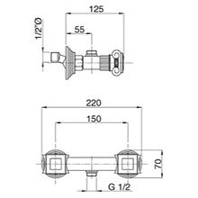 Смеситель Cezares Olimp DS 03 24 M для душа