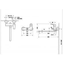 Смеситель для ванны Bravat Vega F6119177CP-01L