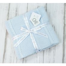 Плед Funnababy Capelli 75х110 см вязаный 9215(Голубой)