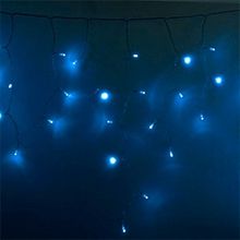 Neon-Night 255-053 Уличная светодиодная Бахрома Айсикл, 2.4x0.6 м, синий, пост свечение, провод прозрачный