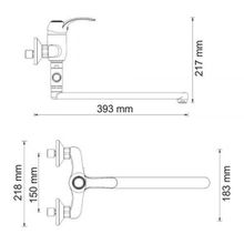 Wasserkraft Isar 1302L темная бронза для ванны