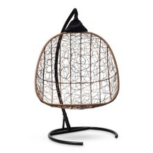 Кресло кокон подвесное SEVILLA TWIN горячий шоколад + каркас