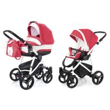 Коляска 2 в 1 Esspero Newborn Lux (шасси White) - Red Lux