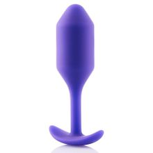 Фиолетовая пробка для ношения B-vibe Snug Plug 2 - 11,4 см. Фиолетовый