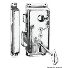 Osculati Chromed brass lock internal left 110x45 mm, 38.132.21SI