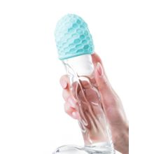 Бирюзовый рельефный мастурбатор Pufl (229624)