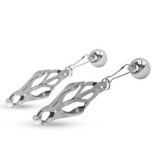 EDC Wholesale Зажимы на соски Easytoys TJapanese Clover Clamps With Weights (серебристый)