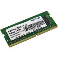 Модуль памяти Patriot    PSD44G240041S    DDR4 SODIMM 4Gb    PC4-19200    CL17 (for NoteBook)