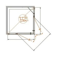 Душевой уголок Cezares Royal Palace A22 (100x100) прозрачное стекло с матовым узором (хром)