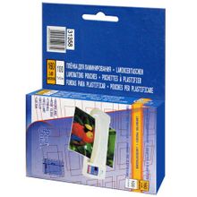 Пакетная пленка для ламинирования глянцевая, 75 х 105 мм, 100 мкм, 100 шт