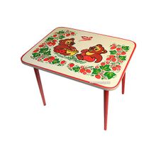 Детская мебель - стол малый с художественной росписью Хохлома "Мишки", холодная роспись, арт. 82020000000