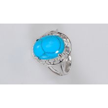 кольцо серебро бирюза греческое