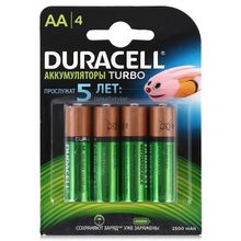 Аккумулятор DURACELL AA HR6 2500mAh уже заряжены BL4