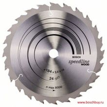 Bosch Пильный диск Speedline Wood 184х16 мм 24 по дереву (2608640795 , 2.608.640.795)