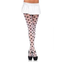 Leg Avenue Колготки в горошек SHEER POLKA DOT PANTYHOSE (S-M-L   черный с белым)