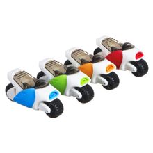 Точилка с контейнером в форме мотоцикла, подвижные колеса, пластик, 4 цвета 4 цвета