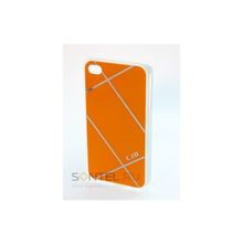 Задняя накладка CJD квадраты для iPhone 4 4S Light Brown